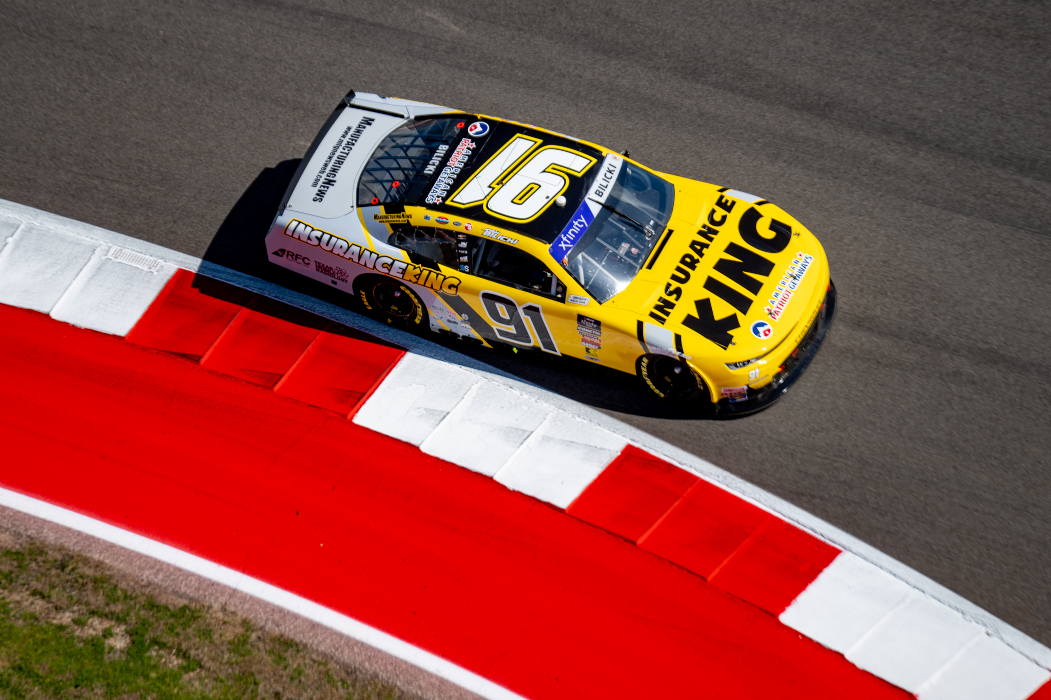 Close-up of the No. 91 Insurance King Chevrolet, driven by Josh Bilicki, on the grid and ready for action at Circuit of The Americas (COTA) 2025 Josh Bilicki vs. Kris Wright